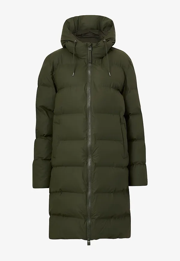Rains - Vinterjacka Alta Long Puffer Jacket - Grön