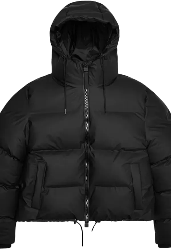 Rains Women's Alta Short Puffer Jacket Black