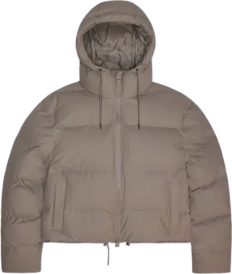 Rains Women's Alta Short Puffer Jacket Cinder