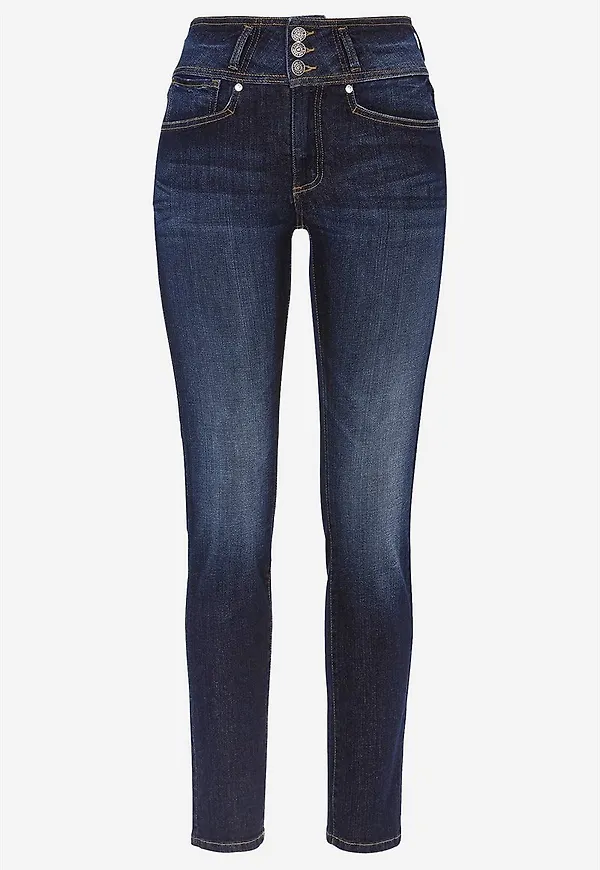 Raka jeans med hög midja