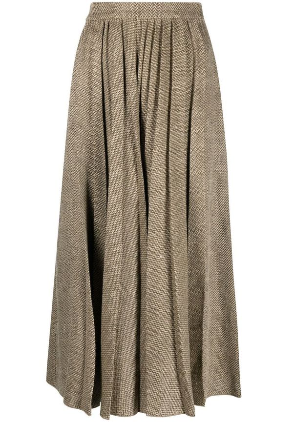 Ralph Lauren Collection Arnav plisserad kjol - Brun
