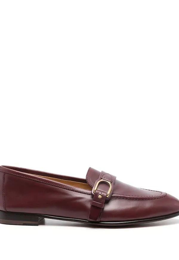 Ralph Lauren Collection Audrey läderloafers - Röd