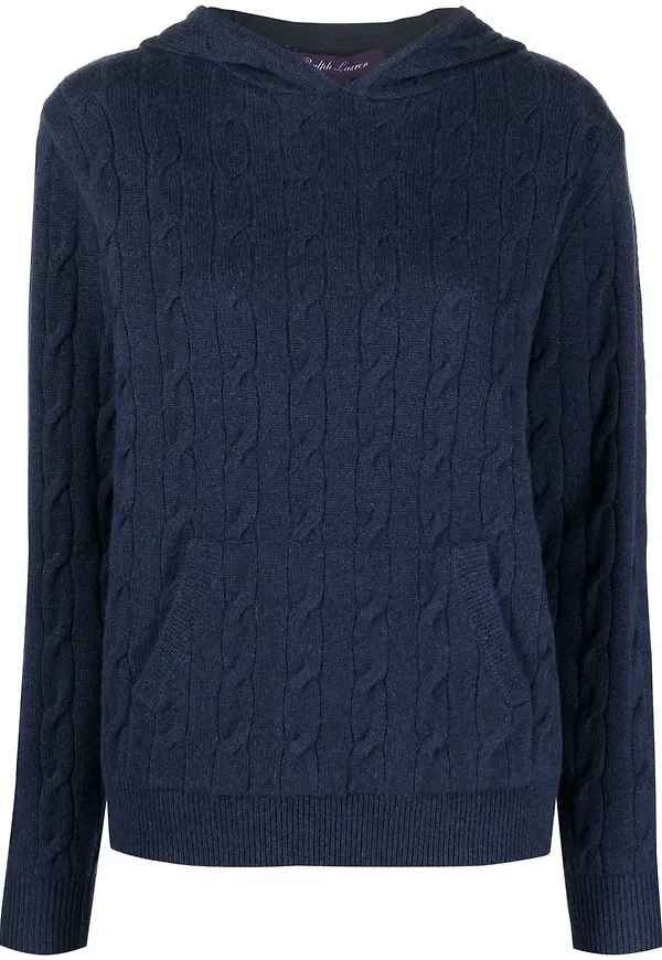 Ralph Lauren Collection hoodie i kashmir - Blå
