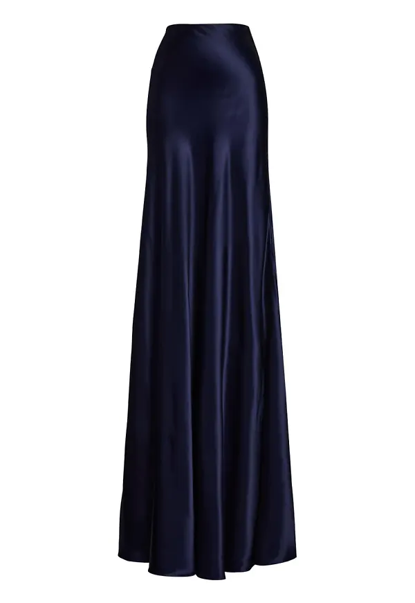 Ralph Lauren Collection kjol med satinfinish - Blå