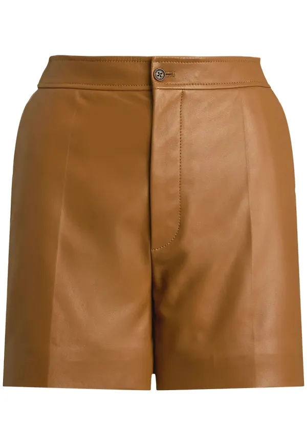 Ralph Lauren Collection lädershorts - Brun
