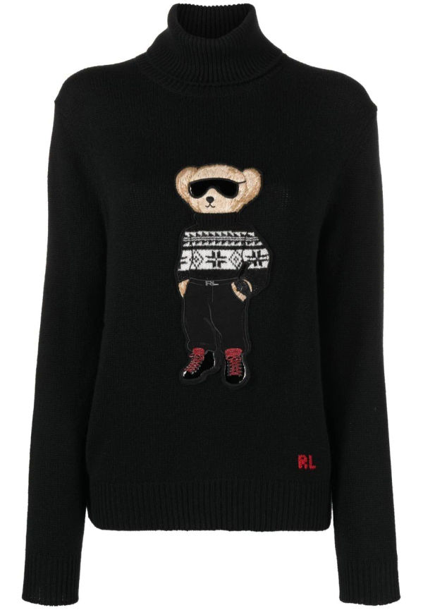 Ralph Lauren Collection Polo Bear kashmirtröja - Svart
