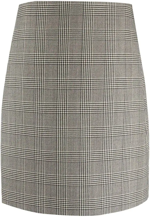 Ralph Lauren Collection Prince-of-Wales-rutig kjol - Svart