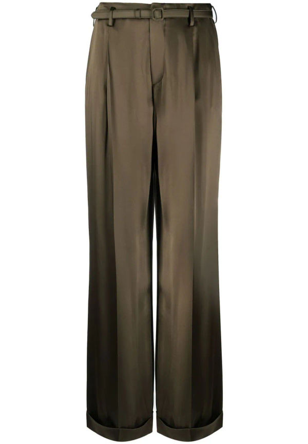 Ralph Lauren Collection sidenbyxor med vida ben - Grön