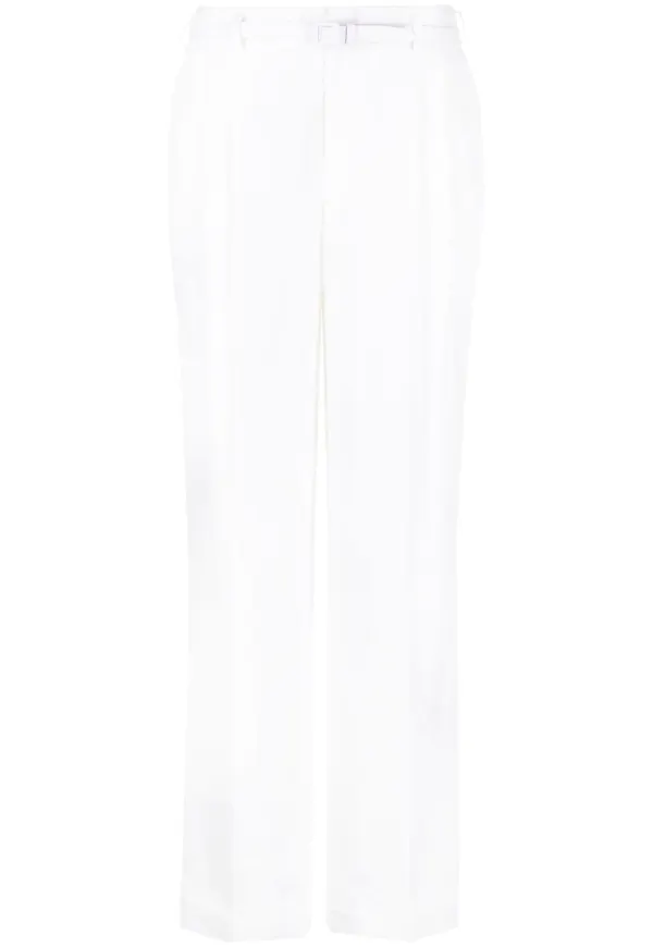 Ralph Lauren Collection Stamford plisserade linnebyxor - Vit