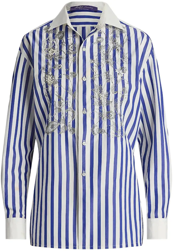 Ralph Lauren Collection utsmyckad skjorta - Blå