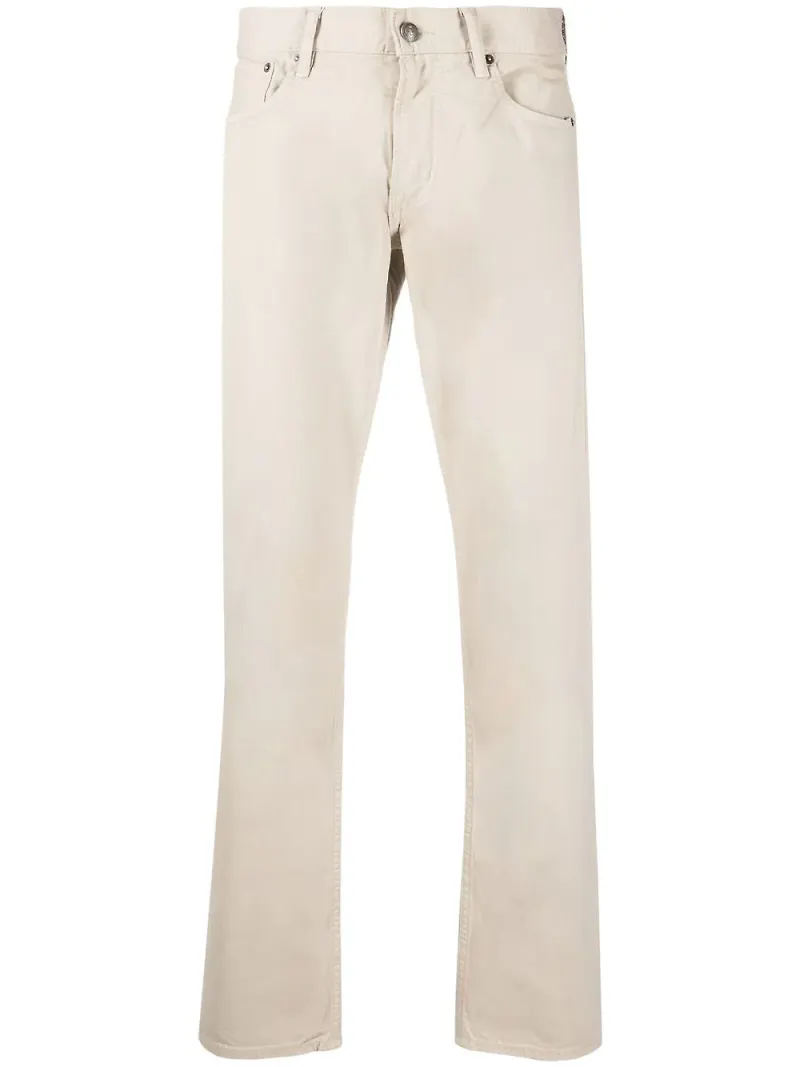 Ralph Lauren Purple Label byxor med raka ben - Neutral
