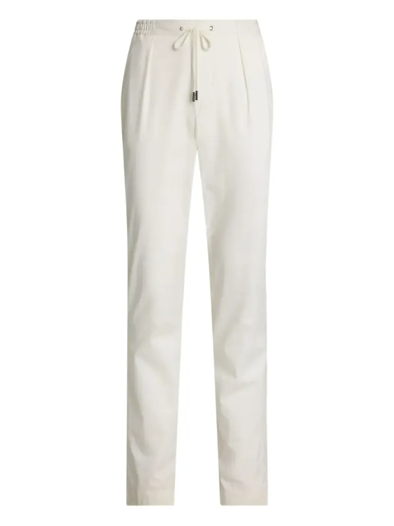 Ralph Lauren Purple Label plisserade byxor med dragsko - Vit