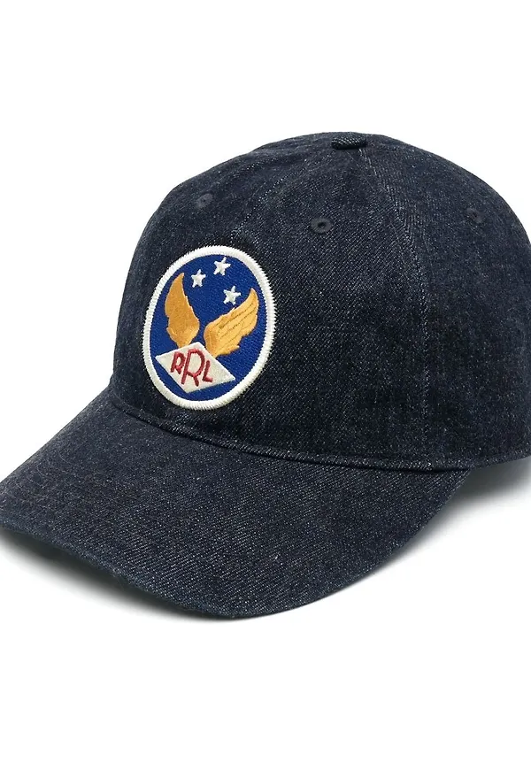 Ralph Lauren RRL embroidered-logo baseball-cap - Blå