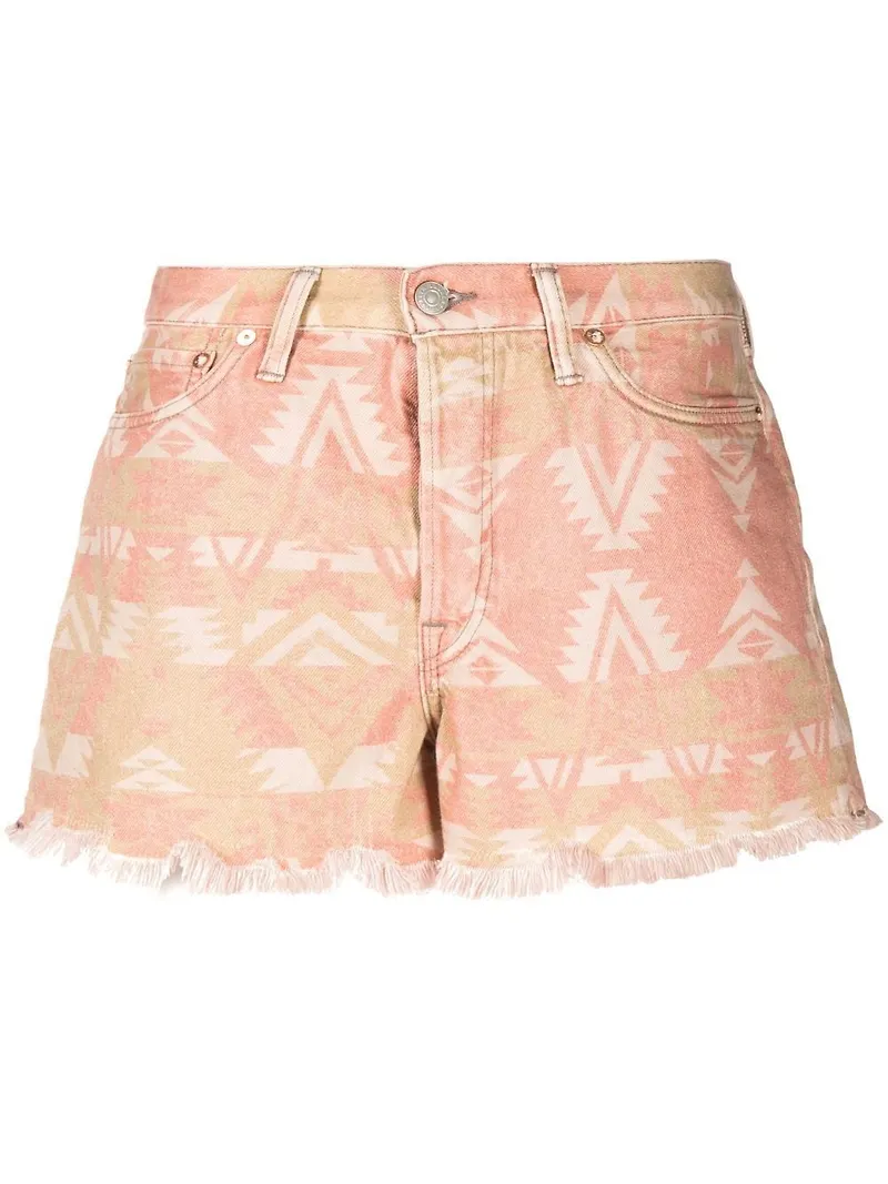 Ralph Lauren RRL geometriska shorts med franskant - Neutral