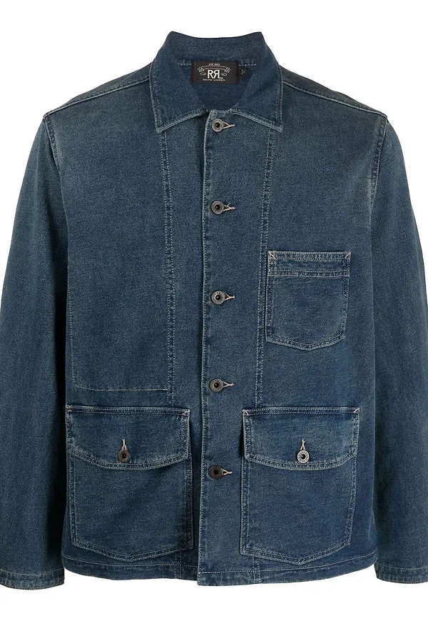 Ralph Lauren RRL jeansskjorta med knäppning - Blå