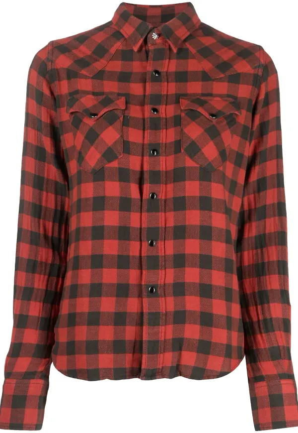Ralph Lauren RRL rutig linneskjorta - Röd
