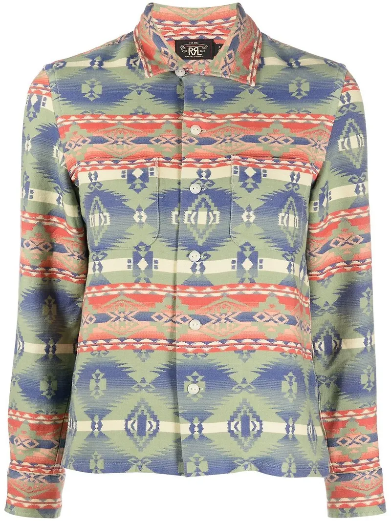 Ralph Lauren RRL skjorta med abstrakt tryck - Grön