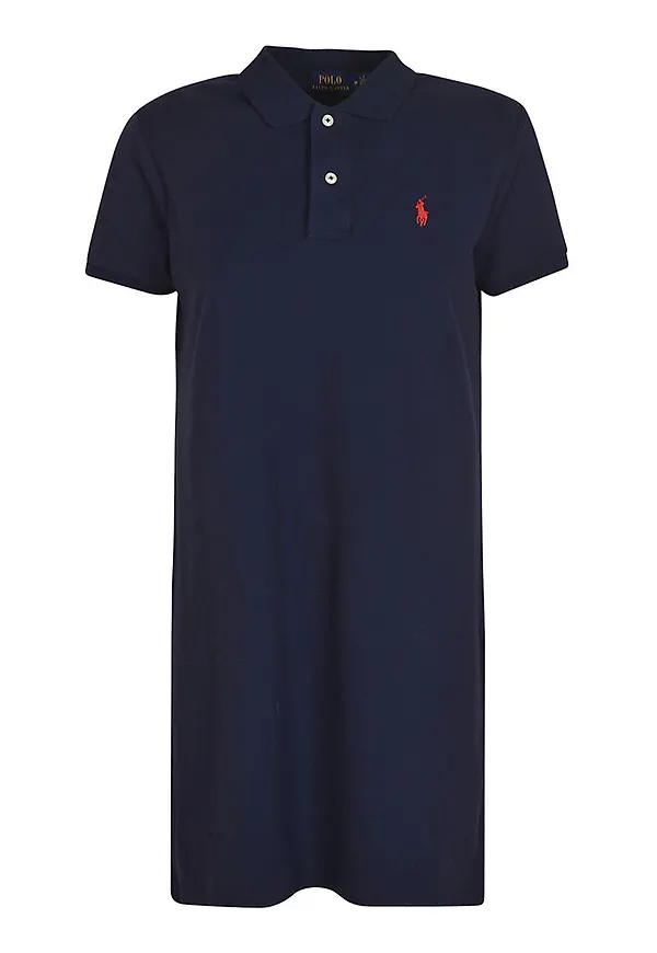 Ralph Lauren Short Sleeve Casual Dress Blå, Dam