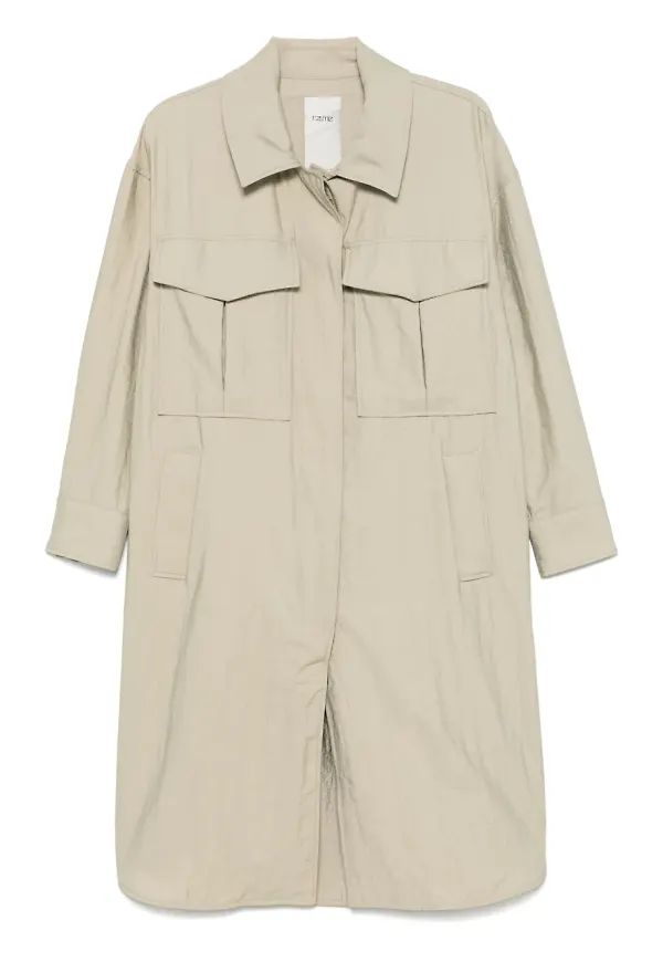 RAME trenchcoat med knäppning - Neutral