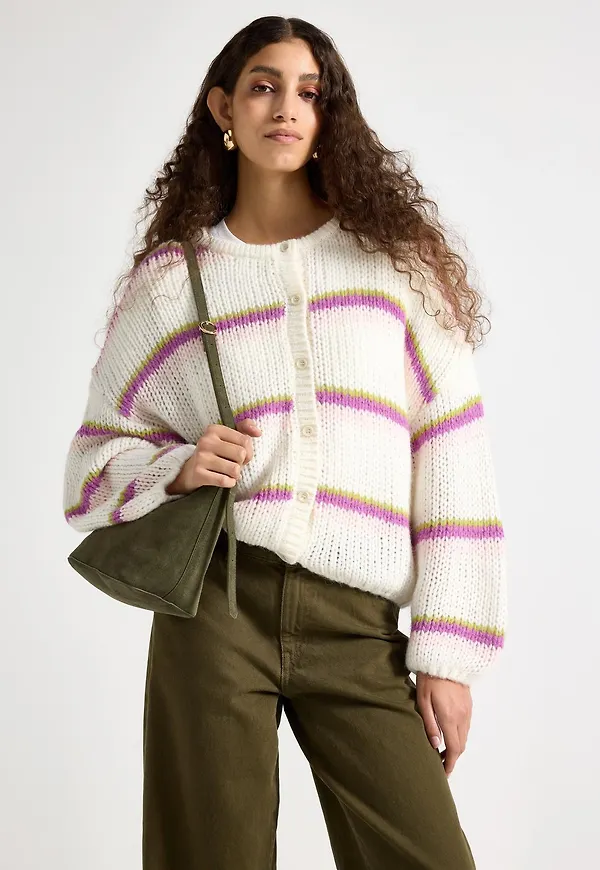 Randig cardigan