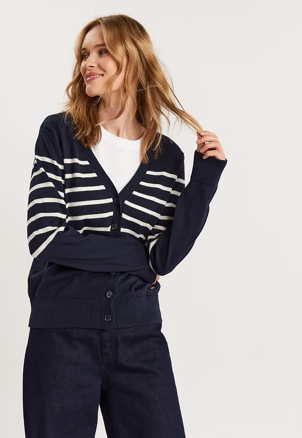 Randig cardigan