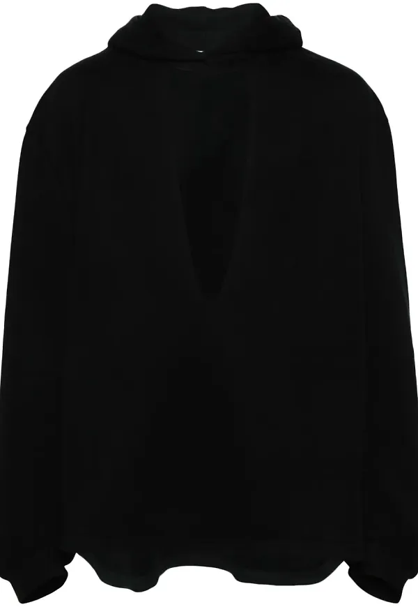 Random Identities hoodie med djup urringning - Svart