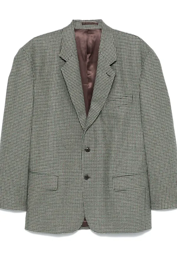 Random Identities hundtandsmönstrad blazer - Grön