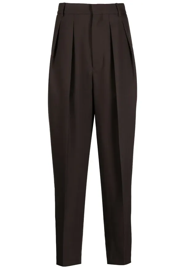 Random Identities plisserade slacks - Brun