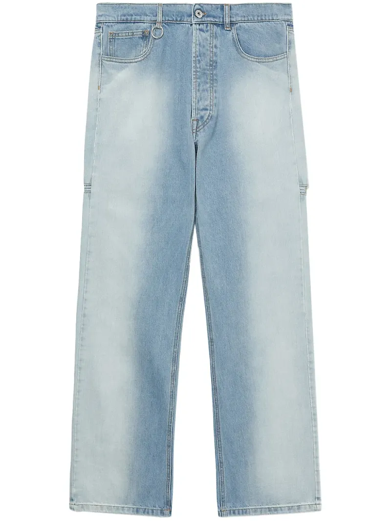Random Identities straight-jeans med utskuren detalj - Blå
