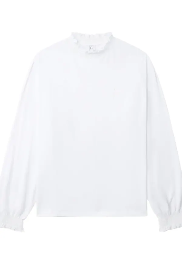Random Identities sweatshirt med volang - Vit