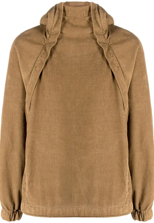 RANRA hoodie med dragkedja - Brun