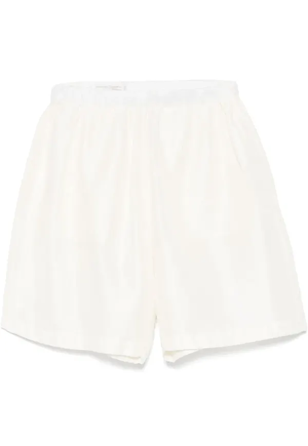 RANRA mönstrade strandshorts i jacquard - Vit