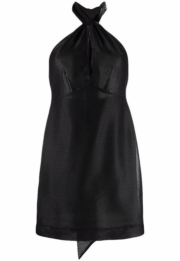 RAQUETTE miniklänning med halterneck - Svart