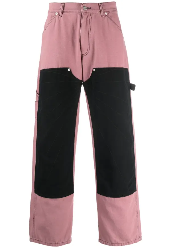 RASSVET jeans med knäpanel - Rosa