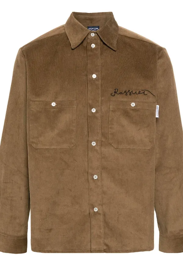 RASSVET Lady Luck manchesterskjorta med broderad logotyp - Neutral