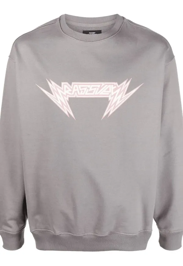 RASSVET sweatshirt med logotypdetalj - Grå