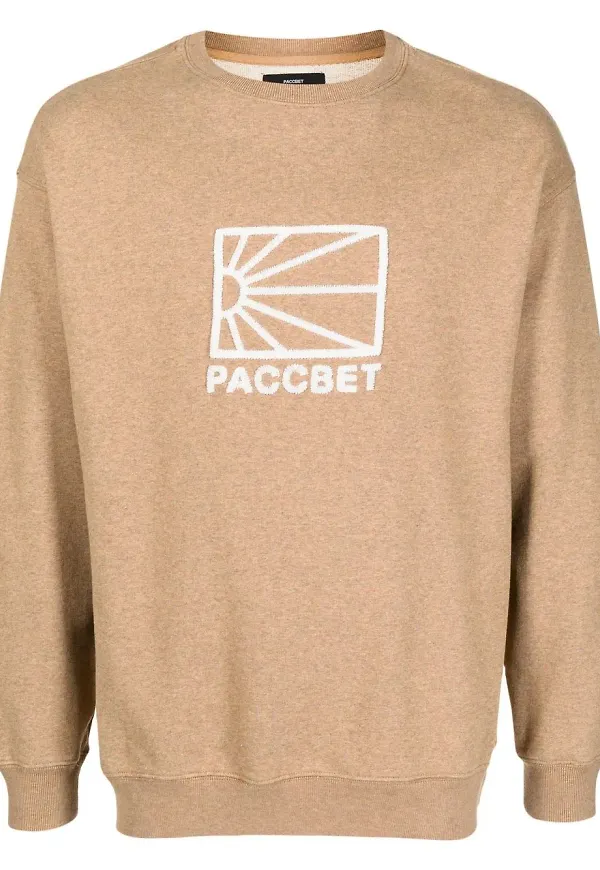 RASSVET sweatshirt med logotypmotiv - Brun