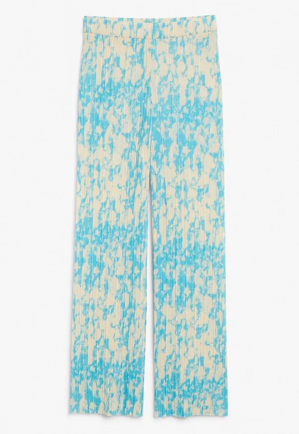 Raw hem pleated trousers - Beige