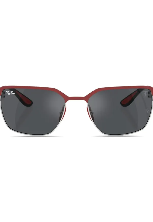 Ray-Ban solglasögon med fyrkantiga bågar - Röd