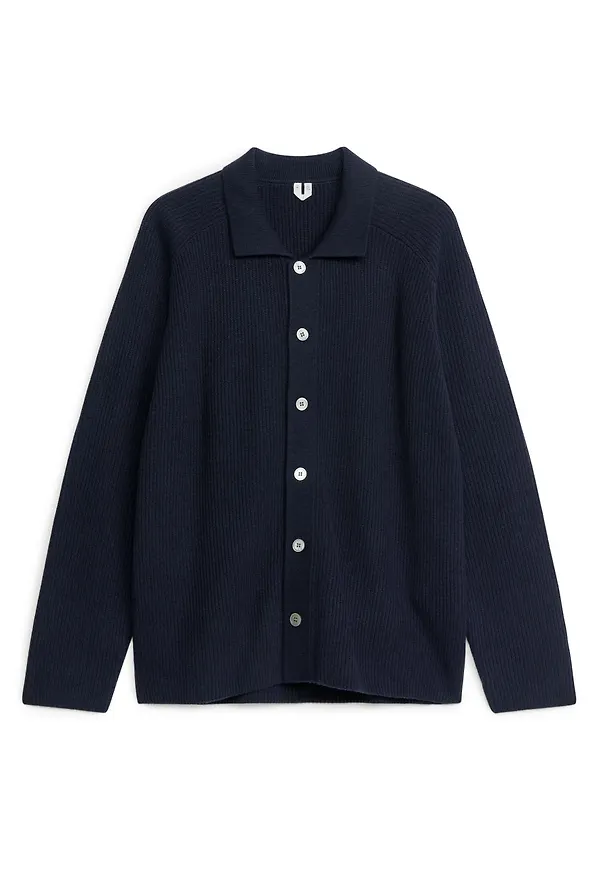 Recycled Wool Cardigan - Blue