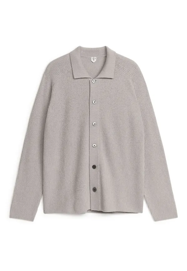 Recycled Wool Cardigan - Brown