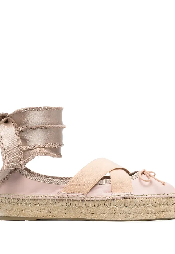 RED(V) espadrillpumps med ankelband - Rosa