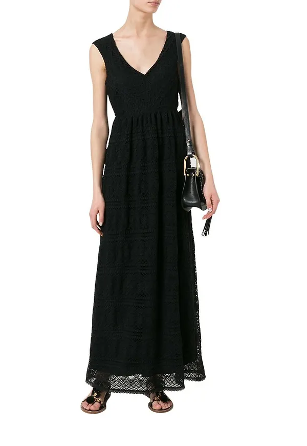 RED Valentino - Maxiklänningar - Svart - Dam - Storlek: XS