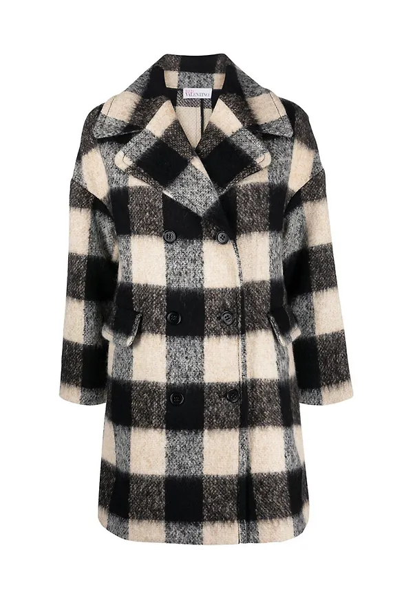 RED Valentino - Ullkappor - Svart - Dam - Storlek: Xl,Xs