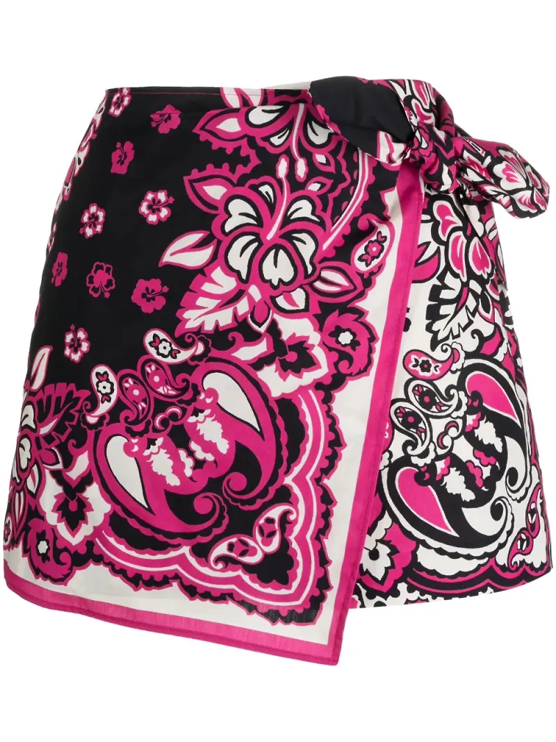 RED Valentino bandanamönstrad byxkjol - Rosa