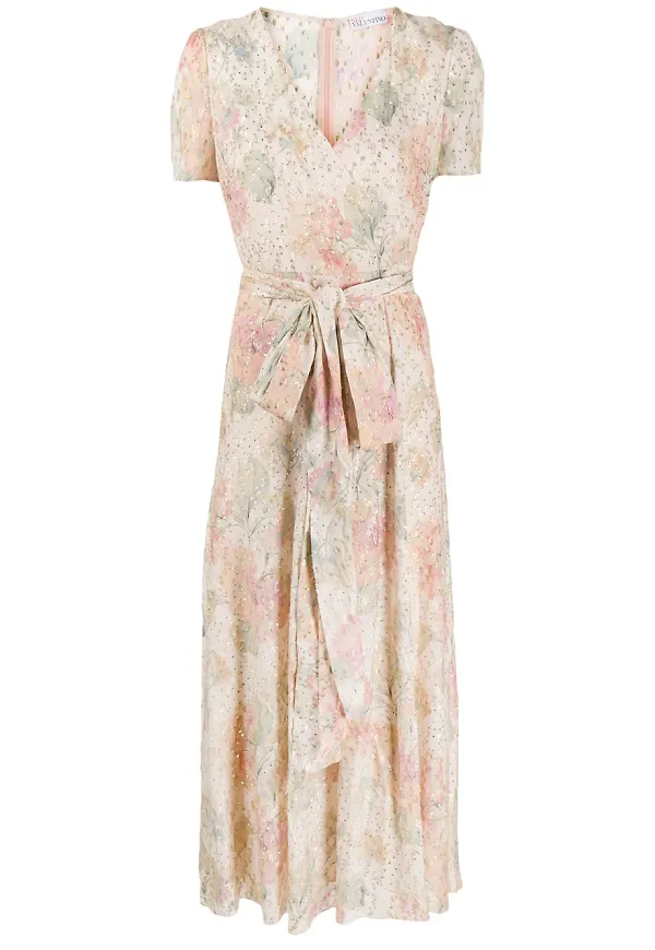 RED Valentino blommig klänning - Rosa