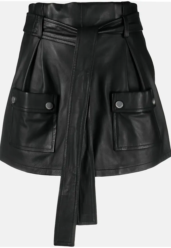 RED Valentino byxkjol med knytning - Svart