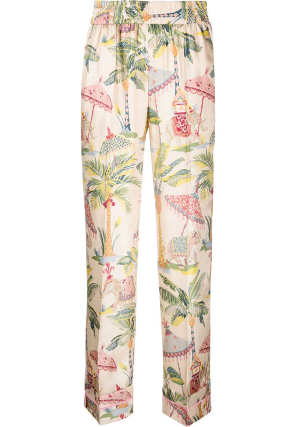 RED Valentino byxor med grafiskt mönster - Neutral