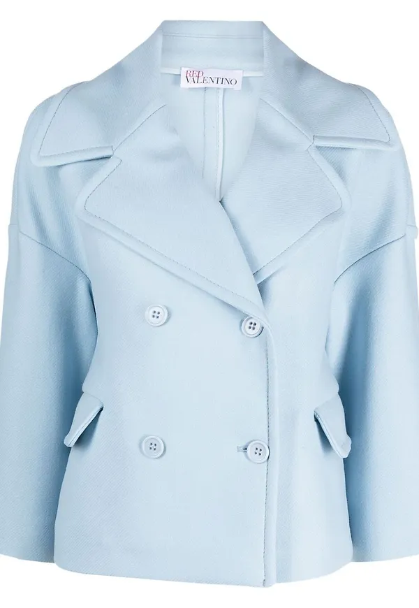 RED Valentino dubbelknäppt figursydd rock - Blå