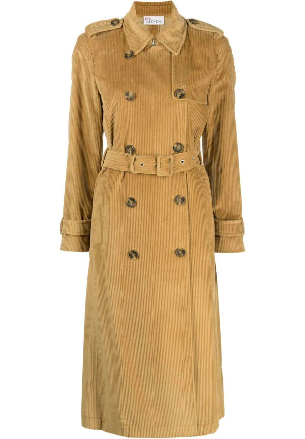 RED Valentino dubbelknäppt kappa - Brun